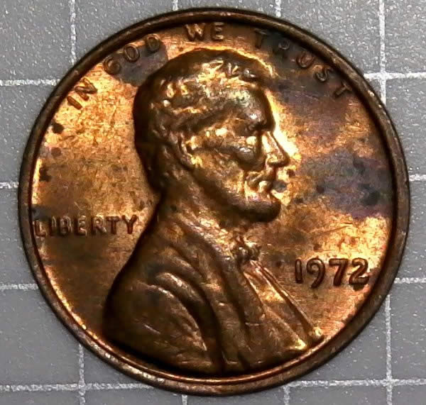 1972-P-Lincoln-Cent-1-DO-003-Found-In-Circulated-Bankroll!-Mid-Die-State
